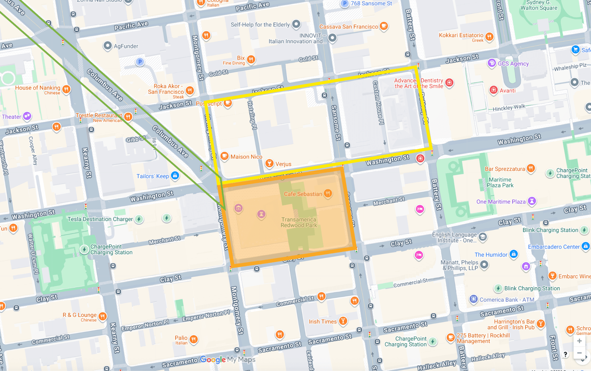 Zone A - Transamerica Pyramid map detail